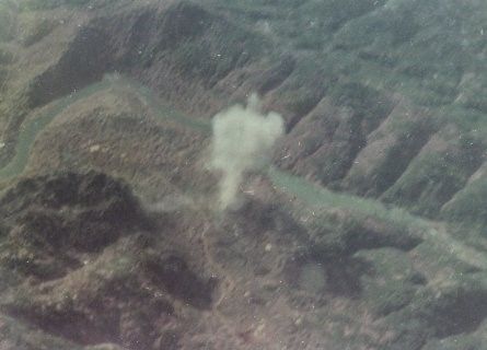 aerial-photo-from-war-time-truck-direct-hit-Trail-choke-points-Laos